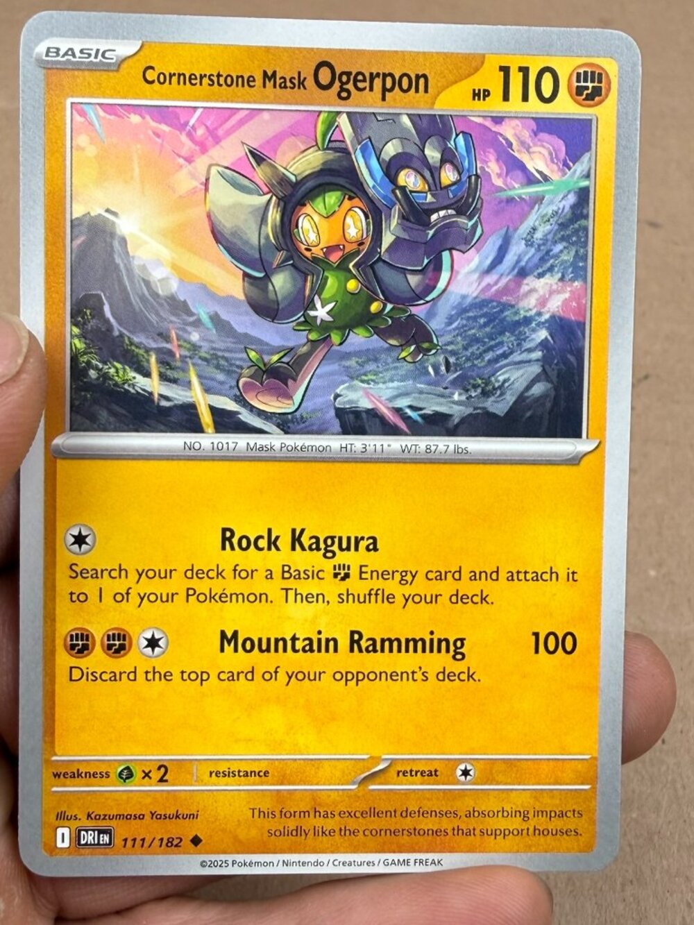 Cornerstone Mask Ogerpon 111/182 Uncommon Pokémon Card - Near Mint